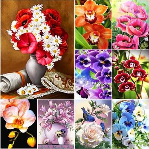 New 5D DIY Diamond Painting Landscape Cross Stitch Flower Diamond Embroidery Full Square Round Drill Home Decor Manual Art Gift