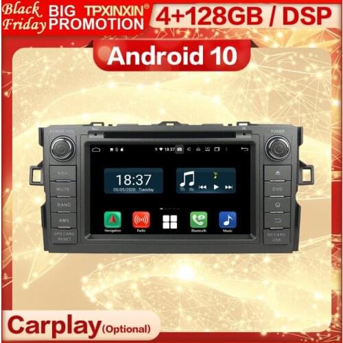 Carplay 2 Din Android Screen Multimedia Stereo Receiver For Toyota Auris 2010 2011 2012 2013 2014 BT GPS Audio Player Head Unit