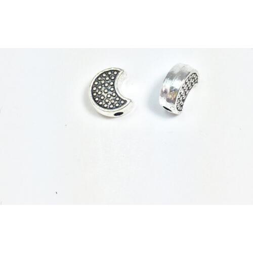 Eruifa 30pcs 8mm Mini Moon Burnished silver Zinc Alloy necklace,earring bracelet jewelry DIY handmade