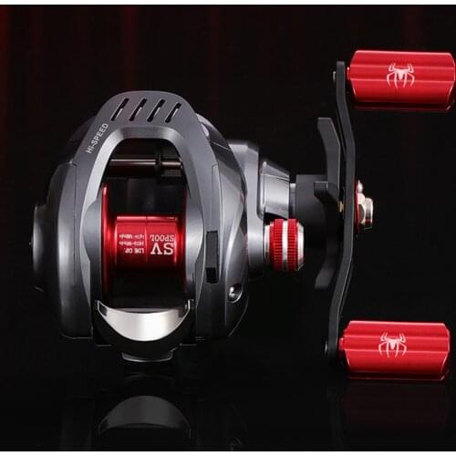 SV161 Baitcasting Reel Dual Brake System Spool Casting Reel 8KG Max Drag 19 BBs 7.2:1 High Speed Alloy Handle Fishing Wheel