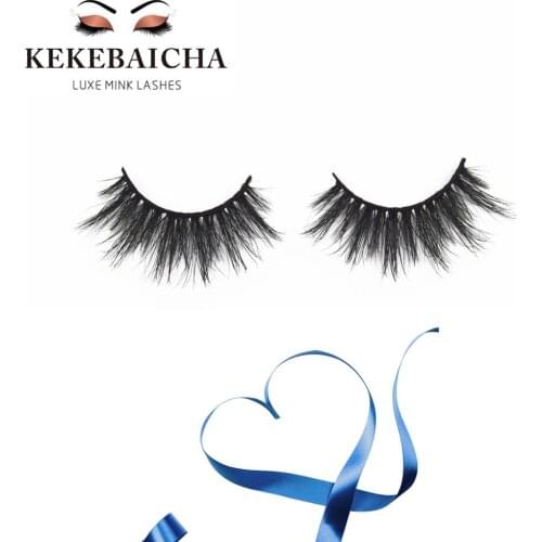 KEKEBAICHA eyelash 20mm lashes 3D mink eyelashes cruelty free 5d mink lashes crisscross dramatic eyelashes faux cil makeup lash