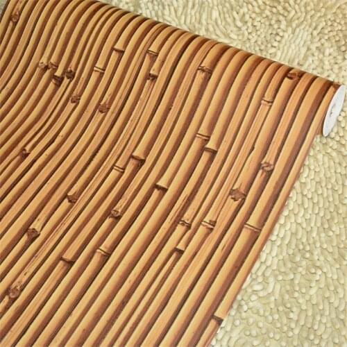 Beibehang Chinese 3d concave and convex stereo simulation bamboo wallpaper hotel restaurant bamboo wallpaper PVC wallpaper