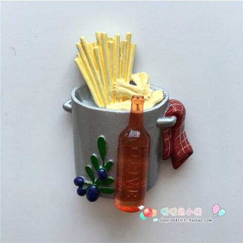 Spaghetti kitchen food resin refrigerator sticker creative three-dimensional magnetic stickers