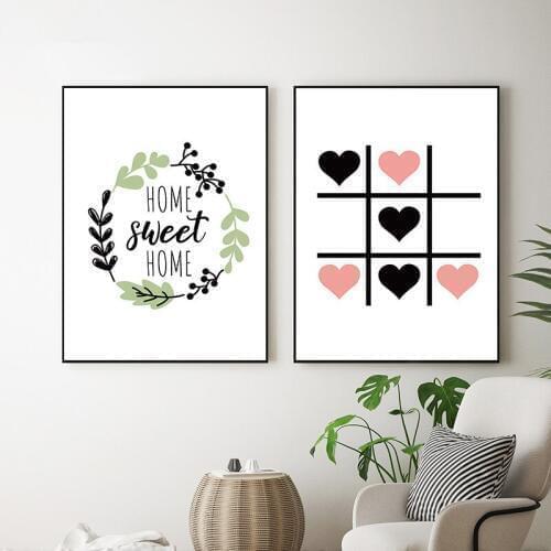 Home Sweet Home Wall Art Poster And Print Modern Canvas Painting Living Room Decor Wall Picture Wedding Gift Customization CH123