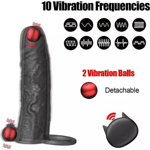Male Penis Vibrating Ring Sleeve for Penis Dick Delay Ejaculation Enlargement Condoms Dildo Adult Shop Sexules Toys for Couples