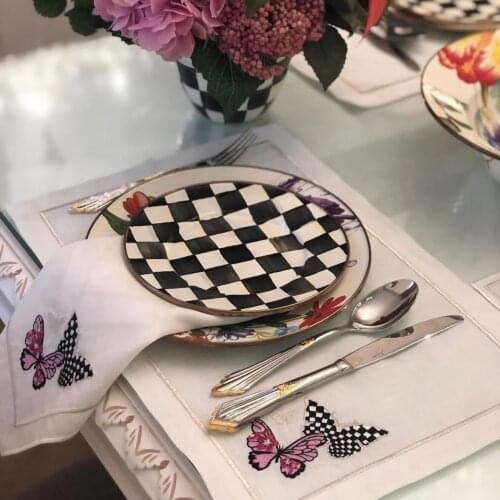 6 People Set Cotton %100 Linen Placemat and 6 pieces Napkin table decoration wedding boho decor manteles party decoration mesa