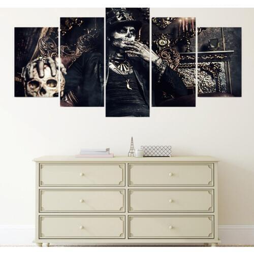 5pcs/set Newest Skull Pattern Collect Halloween Wall Stickers For Party Creative PVC Mural Wallpaper Party Bedroom Home Decor