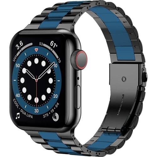 New bands for apple watch se series 6 5 4 band 44mm 40mm Upgraded Version Stainless Steel Bracelet for iwatch 3 42mm 38mm strap
