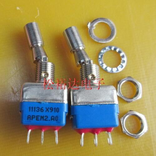 Original new 100% APEM2.A0 3pin 2gear locking toggle switch error and mistake proofing operation