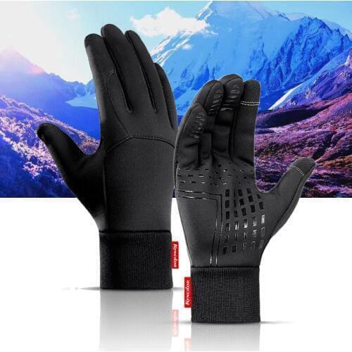 Pair Outdoor Windproof Waterproof Winter Warm Gloves Men Motocross Gloves Full Finger Guantes Moto Gloves Riding Motorbike Black