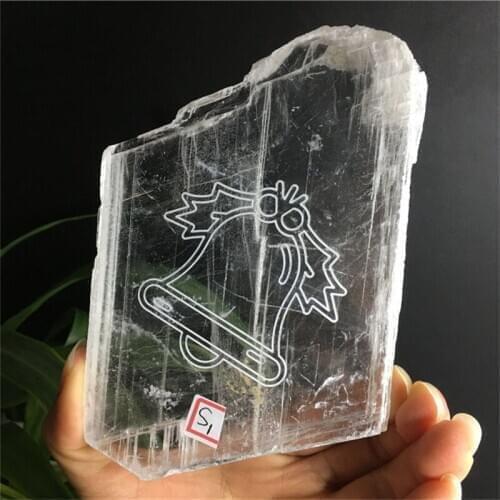 Natural Quartz Crystal Selenite Christmas Ornaments Sacred, Geometry Home DecorationSign Wall Art