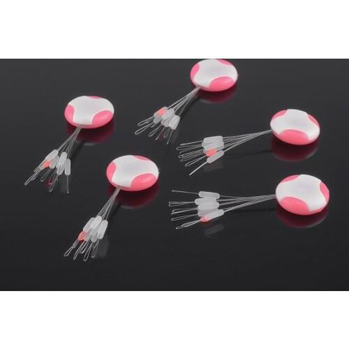 80Pcs/10Set Float Transparent Rubber Stopper Fishing Bobber Stopper Float Cylindrical Space Bean Fish Line Tackle Accessories