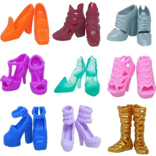High Quality Mixed Style Colorful Shoes Spring Autumn Sandal Daily Casual Wear High Heels Shoes Accessories for Barbie Doll Toy