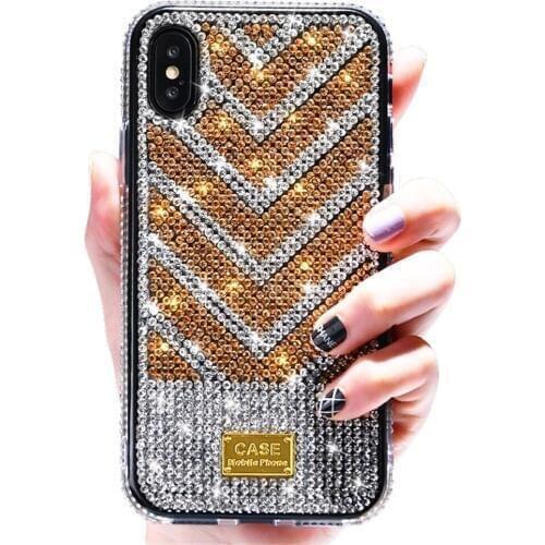 KQJYS Luxury Diamond Bling Soft Silicone Cover for iPhone Xs Max iPhone XR Case Glitter Gift Phone Case for iPhone 6s 6 7 8 Case
