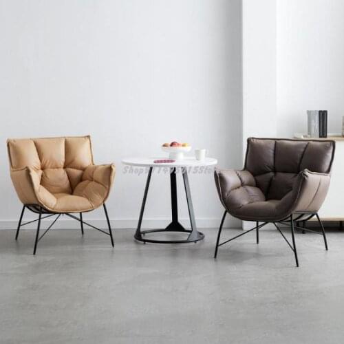 Nordic Simple And Light Luxury Creative Sofa Chair Bedroom Lazy Leisure Living Room Balcony Reading Small Sofa Publishing Art