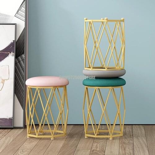 Nordic dressing stool light luxury makeup stool dressing table stool net red nail chair girl cute bedroom ins stool