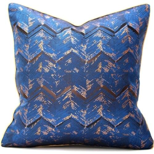 Modern Style Jacquard Cushion Cover Sofa Chair Backrest Pillowcase Light Luxury Creative Embroidery Geometric Decorative Pillows