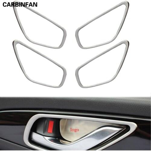 Car interior styling sticker Door Inner Bowl trim Car Door Interior Handle Cover Stickers For Mazda 3 Axela 2017 C213