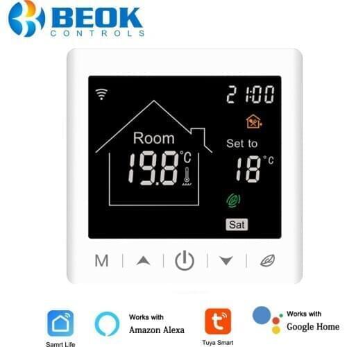 Beok Gas Boiler Thermostat Wifi Temperature Controller Smart Temperature Regulator Weekly Programmable For Warm Room