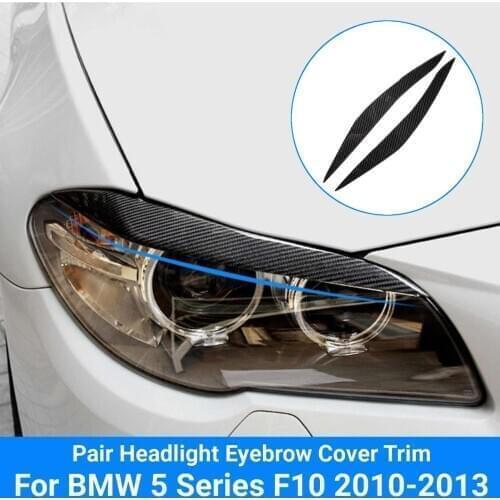 Carbon Fiber Headlight Eyelid Eyebrow Cover For BMW E90/E91 328i 335i 2006-2011 / 5 Series F10 2010-2013 Headlight Protector