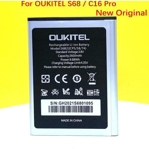 In Stock NEW High Quality Battery For OUKITEL S68 / C16 Pro Mobile Phone Replacement + Tracking Number