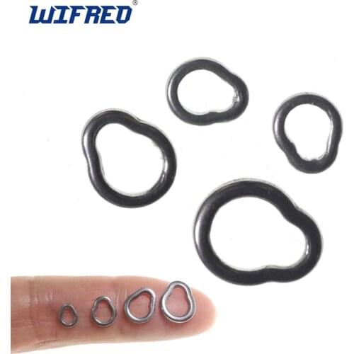 Wifreo 20pcs Saltwater Fishing Tackle Pear Shape Stainless Steel Solid Ring Assist Hook Connect Ring Saltwater Fishing Accessory