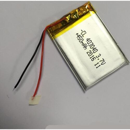 1pc 450mAh 3.7V 403040 043040 Rechargeable Lithium Polymer Battery Li-Polymer Batteries for MP3 MP4 GPS Bluetooth Headset