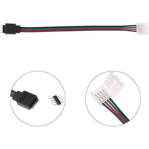15cm 1pc 5050 RGB 4 Pin LED Strip Light Connectors Strip To Power Adaptor 4 Conductor 10mm Wide Connector