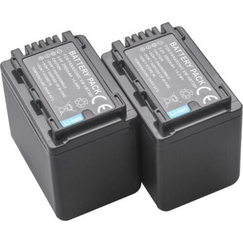 2pc VW-VBT380 VBT380 Replacement Li-ion Battery for Panasonic HC-W580GK HC-V160GK HC-V380GK HC-V180GK W580MGK VX980GK WXF990MGK