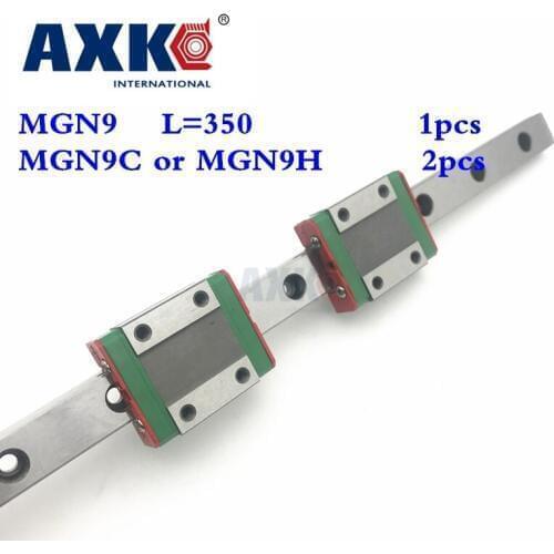 2021 Axk Linear Rail Cnc Router Parts Mgn9 9mm Miniature Linear Slide Set: 1pcs L- 350mm Rail With 2pcs Mgn9h Block Carriage