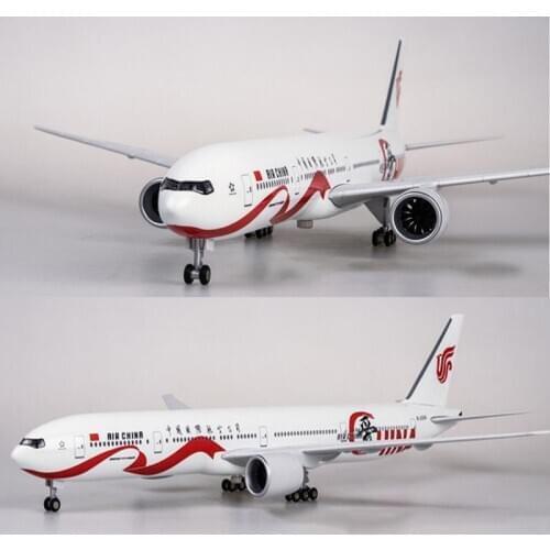 47CM 1/157 Airplane 777 B777 Dreamliner Aircraft Air China Airlines Model W Light & Wheel Diecast Plastic Resin Plane