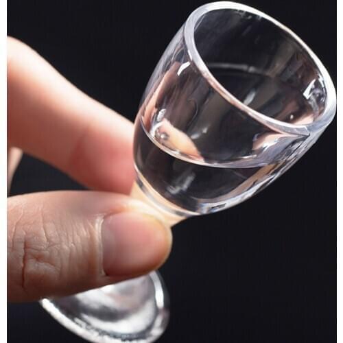 6Pcs Shot Bullet Glass Cup Transparent Small Capacity Lead Free Glass Liquor White Wine Goblet Bar Restaurant Household