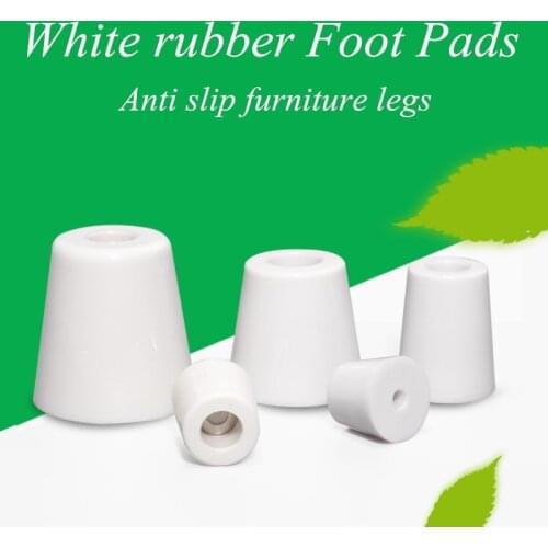 8Pcs white Rubber Feet Non-slip Furniture Feet Chair Floor Protector Table Leg Cover Cabinet Bottom Pads Funiture Legs