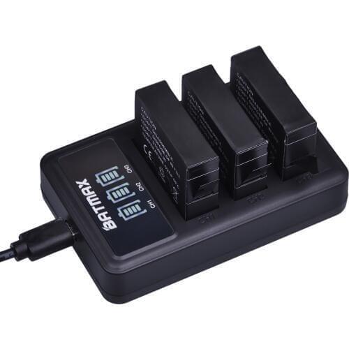 Batmax For Gopro 4 AHDBT-401 Camera battery+LED USB 3Slots Charger for GoPro 4 HD Hero 4 Sports Action Camera