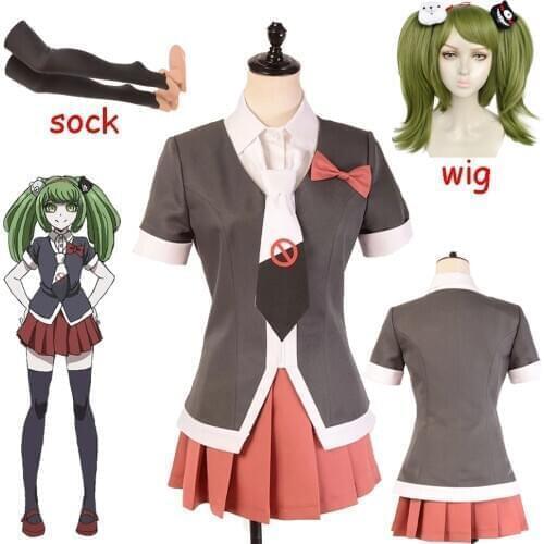 Anime Danganronpa 3 Cosplay The End of Hopes Peak Academy - Side: Future Monaka / Monaca Towa Cosplay Costume Wig