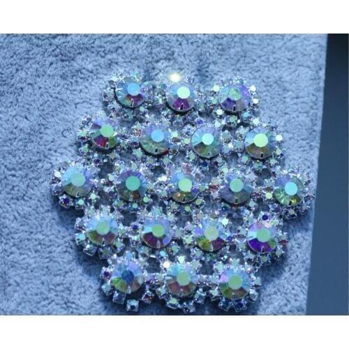 Free Shipping 10pcs/lot 2.8"X2.5" Rhinestone Applique for Wedding Gown Bridal Sash Evening Wear Rhinestone Patch ML10