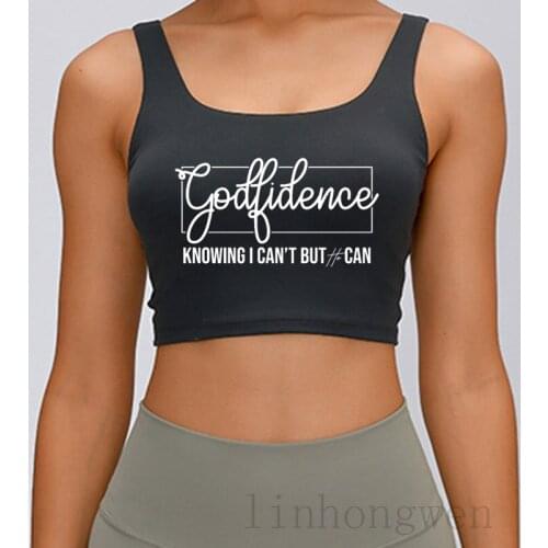 God Fidence Cute Christian Tank Top Letter Print Comical Tops Summer Style Plus Size 4xl Interesting Sleeveless Vest