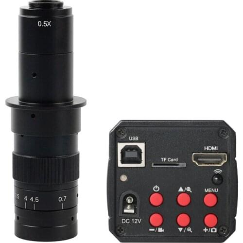 21MP 1080P HDMI USB Digital Industry Video Inspection Microscope Camera Set TF Card Video Recorder + 10~180X C-MOUNT Zoom Lens