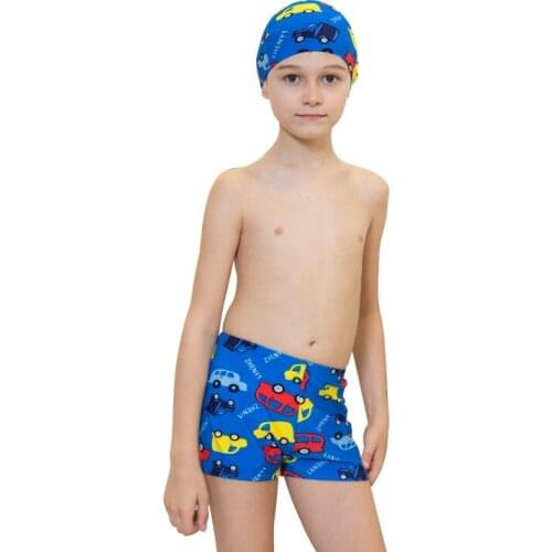 Childrens Swimwear Boys Swimming Trunks Cute Cartoon Baby Teenager Swimwear Fashion Swimwear Send Swimming Caps