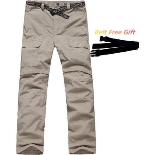 Men Casual Pant lightweight Waterproof Quick Dry Pant Men Summer Army Military Convertible StyleTrousers Men Pockets Cargo Pants