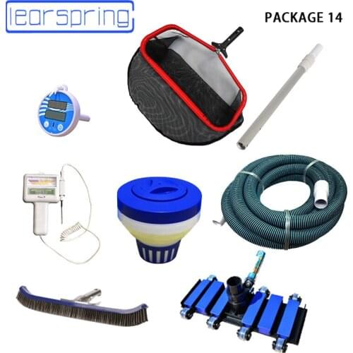 Swimming Pool cleaning and suction tool 1 lots package Pool Accessories with Vacuum Head brush skimmer Floating medicine box