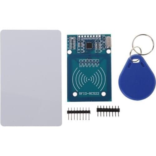 RFID Kit RC522 Reader Chip Card NFC Reader Sensor Module Key Ring Standard S50 Blank Card/Shaped Card Curved /Straight Row Pin