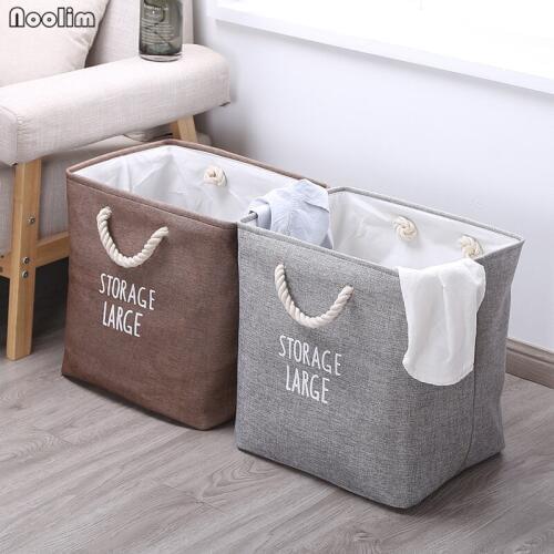 NOOLIM Large Laundry Hamper Bag Canvas Clothes Storage Baskets Home Clothes Barrel Bags Kids Toy Storage Laundry Basket