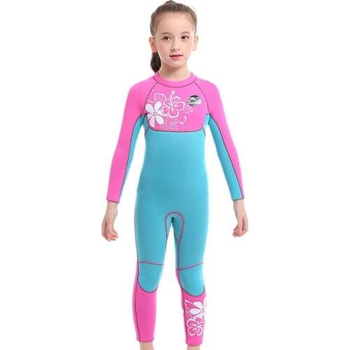 Long Sleeve Back Zipper 3MM Neoprene Wetsuit Diving Suit Surf Drysuit Thermal Swimwear Kids Sailing Clothes Full Body Suit