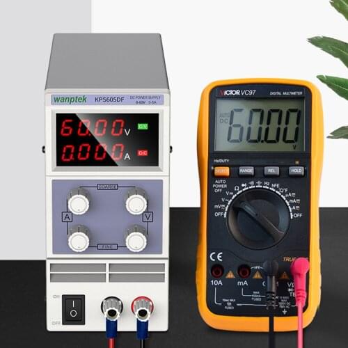 Wanptek KPS605DF 0-60V/0-5A LED Display 4 Digits adjustable DC Regulated power supply Laboratory power supply
