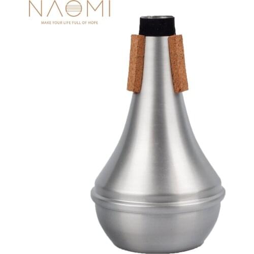 NAOMI Trumpet Mute Aluminum Trumpet Mute Trompete Straight Practice For Trumpet Woodwind Instrument Accessories -III