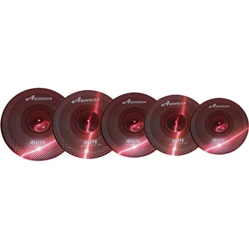 ARBOREA Low volume cymbal Red Mute CYMBAL 14'' Hihat +16'' Crash +18'' Crash +20'' Ride for practice