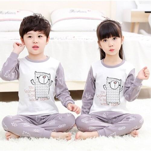 Latest Cute Cartoon Bears Pijamas Suits for Baby Girls Toddler Boys Pajama Sets Kids Casual Clothes Suit Clothing for Children