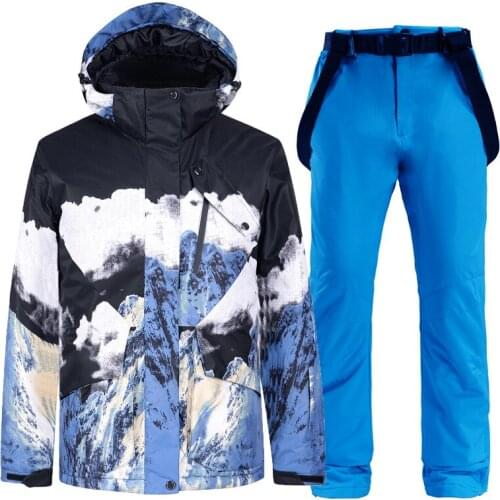 2021 New Ski Suit Men Women Winter -30 Degree Ski Jackets Warm Waterproof Snowboarding Clothes Outdoor Snow Jackets Pants Brand