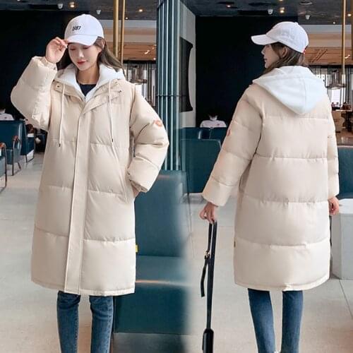 Winter Women Parkas Jacket 2021 New Casual Patchwork Hooded Oversized Thick Warm Parkas Coat 2021 Fashion Girls outwear parkas